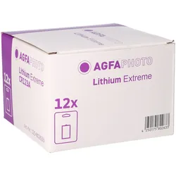 12x AGFAPHOTO CR123A Lithium Batterie 3V 1300 mAh – Blister