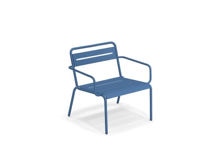Loungesessel, Aluminium, Marineblau, 74×73,5×69,5 cm, Modern & Klassisch, Emu