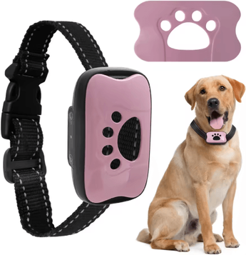 Inspire Picks USB Rechargeable Anti Bark Dog Collar With Ultrasonic & Vibration Training Modes pink