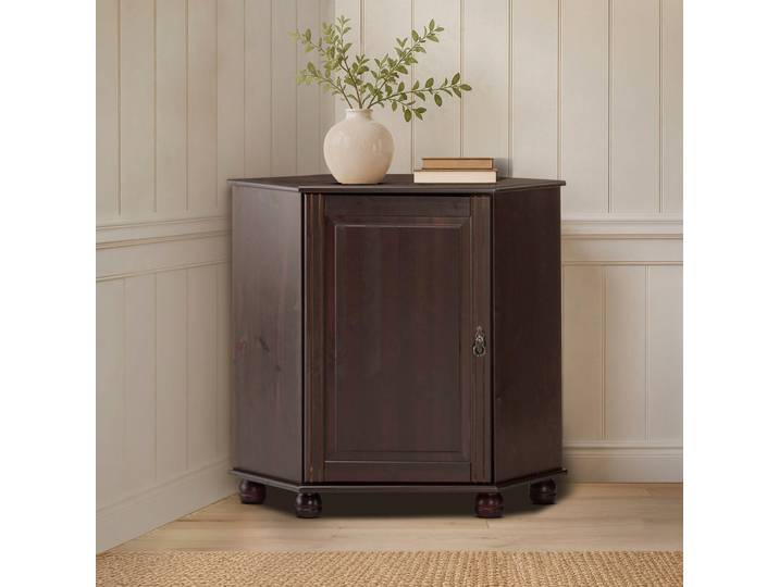 Kommode GOODPRODUCT Finca , braun (dunkelbraun), B:90cm H:80cm T:50cm, Massivholz, Sideboards, Kommode, Eckkommode