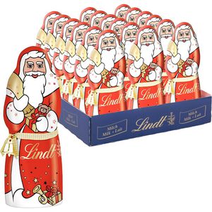 Lindt Weihnachtsmann Höhe 17 cm, Alpenvollmilch-Schokolade, je 125 g, 18 Stück