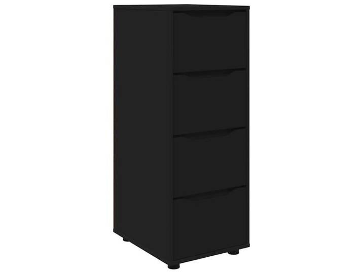 Armoire de rangement minimaliste - - Noir - 40x48x105 cm - Bois d'ingénierie - Tiroirs spacieux