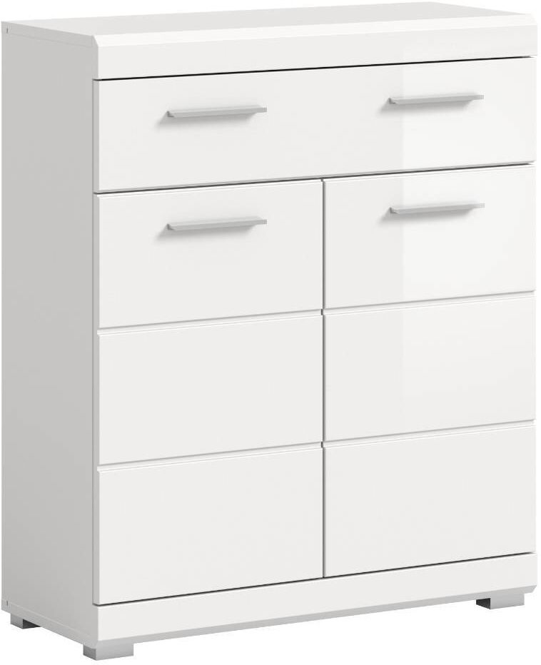 Pharao24.de Badezimmerschrank Beistellschrank Bad Hochglanz - 74 cm breit