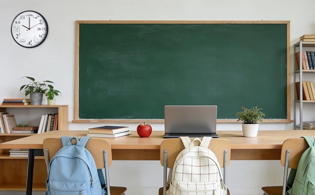 Decoratieve Wandklok met Wiskundige Formules, Stille Analoge Quartz Klok voor Thuis, School en Kantoor, Diameter: 30 cm