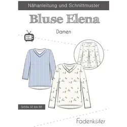 Fadenkäfer Schnitt "Bluse Elena" für Damen
