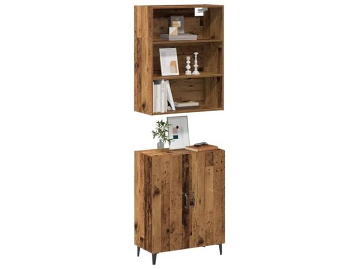 Sideboard mit Wandschrank Altholz-Optik Holzwerkstoff Stauraum Schrank Sideboard Altholz-Optik, Holzwerkstoff, Beistellschrank, Stauraum, Wandschrank, Möbel