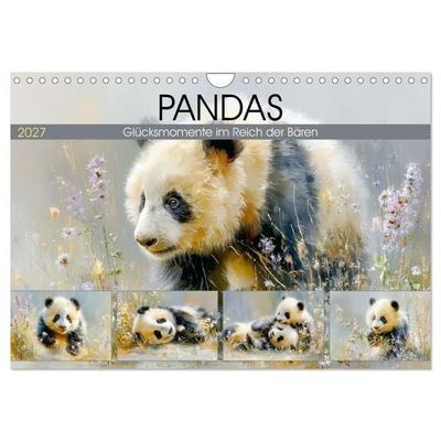 Pandas. Glücksmomente im Reich der Bären (Wandkalender 2027 DIN A4 quer), CALVENDO Monatskalender