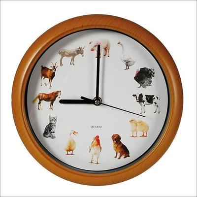 Wanduhr Bauernhof mit Tierstimmen