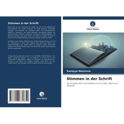 Stimmen in der Schrift, Taschenbuch von Surayyo Nosirova, Verlag Unser Wissen, 978-620-8-68965-0
