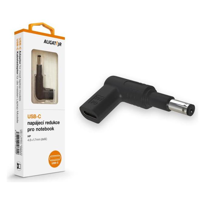 Aligator USB-C-Netzteil 4,8 x 1,7 mm (erweitert) für Asus/ Compaq/ HP -Laptops (CONT013)