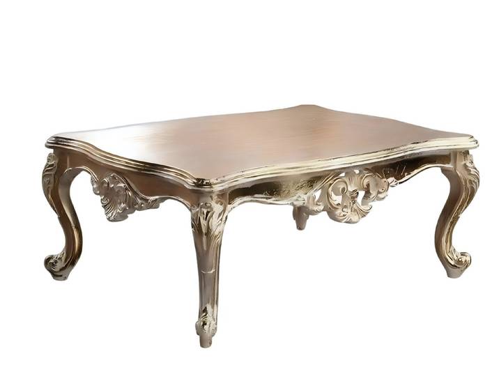 Xlmoebel Couchtisch Goldener Holz Tisch im modernen Design (1-St), Hergestellt in Europa