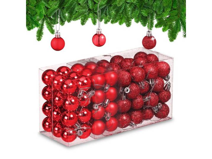 Relaxdays Lot de 96 boules de Noël
