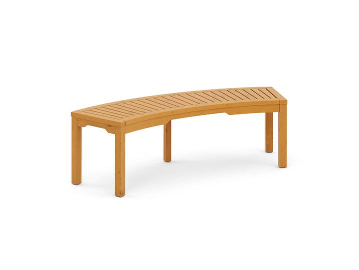 Gartenbank Holz BRIARA gebogen 147 cm