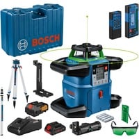 Akku-Rotationslaser GRL 650 CVHG Professional, 18Volt, mit Baustativ blau, Akku ProCORE18V 4,0Ah, Koffer, grüne Laserlinie