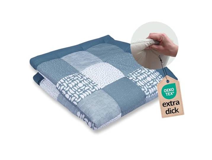 ULLENBOOM Krabbeldecke für Baby 140x140 cm - Dick und weich gepolstert