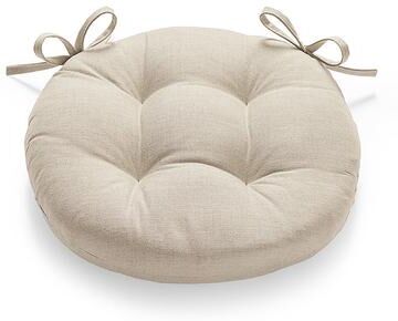 "16"" Sunbrella Round Seat Cushion - Tufted, Tufted/Pumice - Grandin Road"