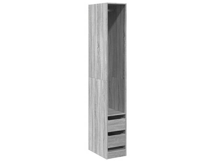 Gris Garde-robe CLARENCE Armoire penderie Pour chambre sonoma gris 30x50x200 cm bois d'ingénierie LV1409