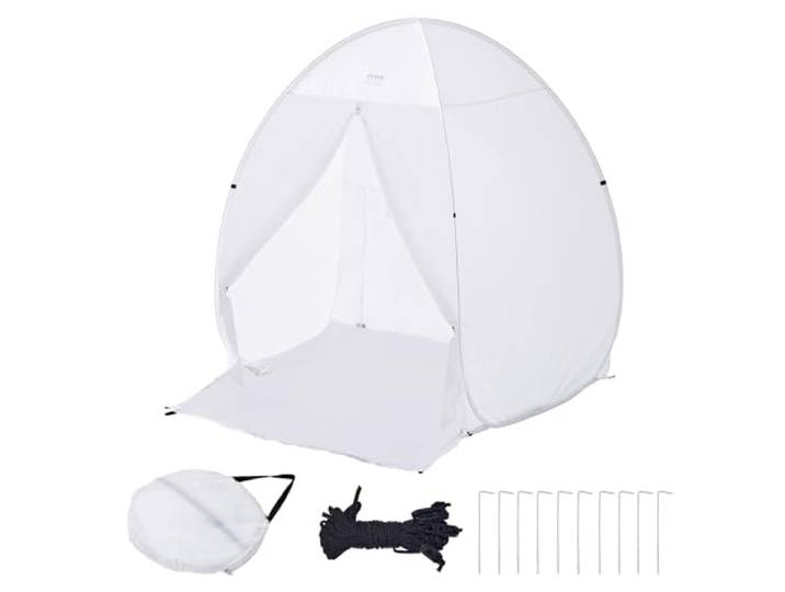 VEVOR Tente de Cabine de Peinture Pliable de 152\,4 x 152\,4 x 177\,8 cm avec Sol intégré\, fenêtre d'échappement et Sac de Rangement\, Cabine de Peinture Pliable pour Meubles\, Station de Peinture pour
