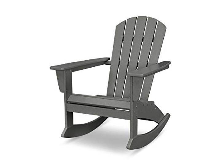 Polywood® Nautical Adirondack Rocking Chair in Slate Grey