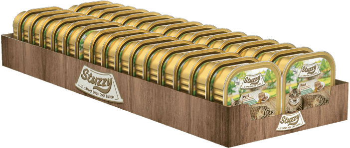 Stuzzy Cat Tarrina Ternera y Zanahorias 32 uds x 100g