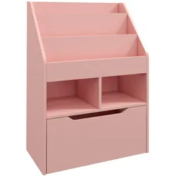 KINDER Bücherregal Kinderregal mit Schublade, 3 Ablagefächern, 2 offenen Fächern