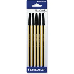 Staedtler, Schreibstifte, Blister mit 5 schwarzen noris Kugelschreibern (5x)