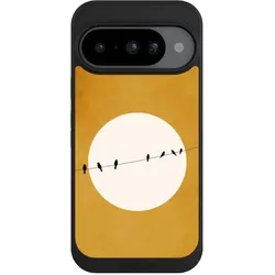 Nivocase Handyhülle für Google Pixel 10 Hülle NIVOpure Case Schwarz Mond Nacht Vogel (Google Pixel 10), Smartphone Hülle, Schwarz