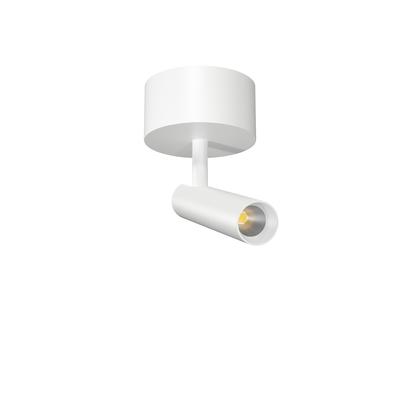 Alp 4,5W 36º 2700K Mattweißer LED-Aufbaustrahler, Hochwertiger Akzentstrahler für den Innenbereich (Farbtreue CRI > 90) - Beneito & Faure