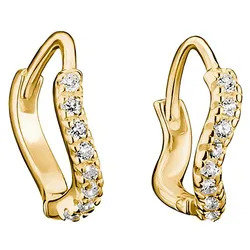 Thomas Sabo CR775-M01-14 Damen-Ohrringe Wellenförmig Goldfarben