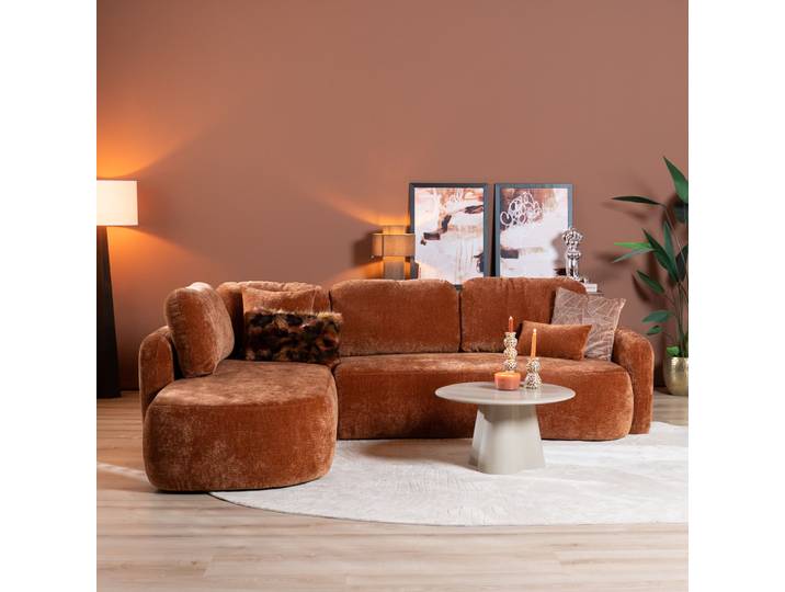 Bronx71 Ecksofa Vienna Chenille terrakotta links