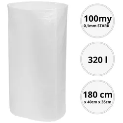 320 Liter Styropor-Entsorgungssack 40 x 35 x 180 cm Extrem Reißfest mit 0,1mm Stärke
