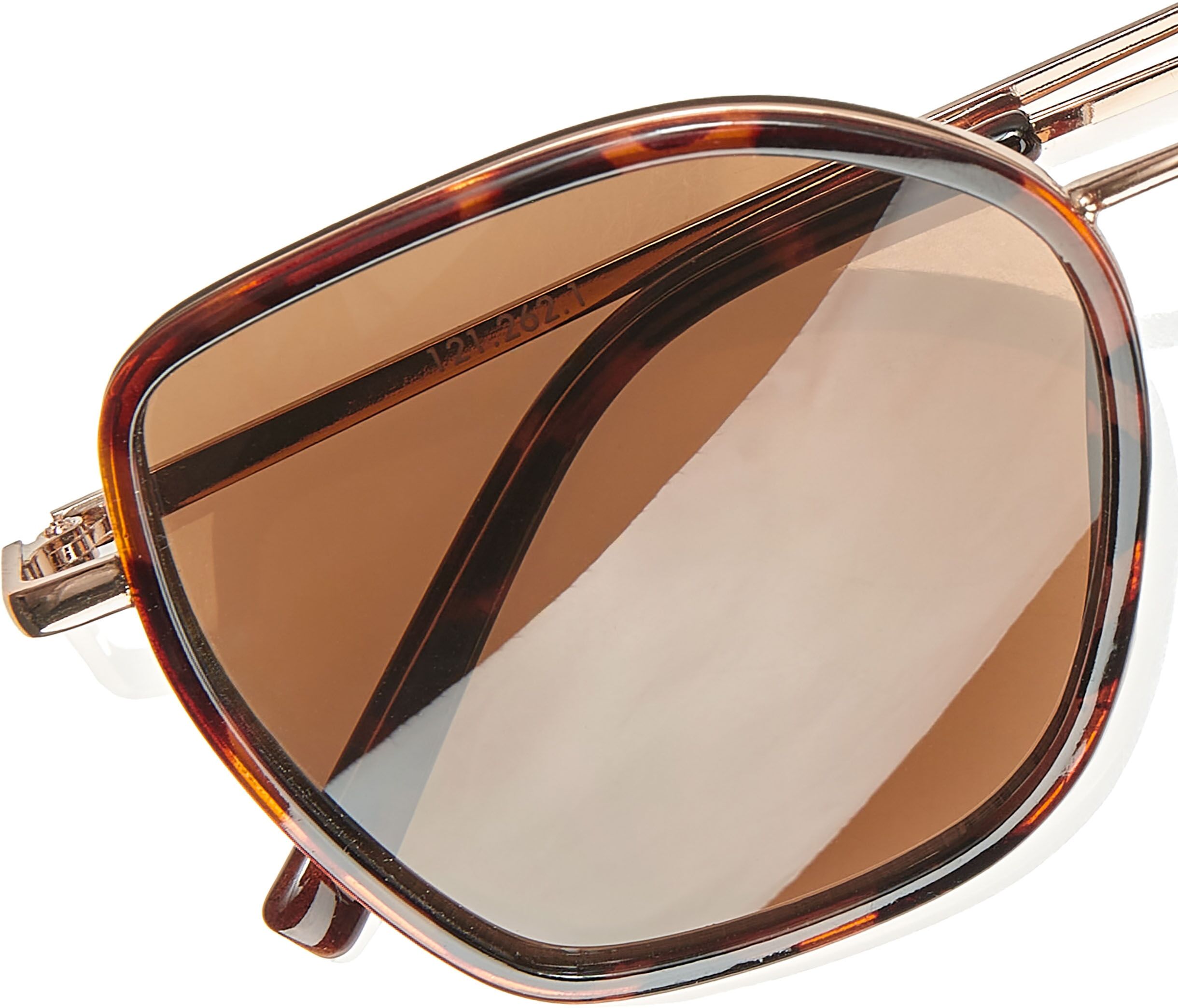 Sonnenbrille LASCANA, Damen, braun (braun, schwarz), Sonnenbrillen Sonnenbrille, Trendy Sonnenbrille mit UV Schutz, Damenbrille, Sonnenschutz