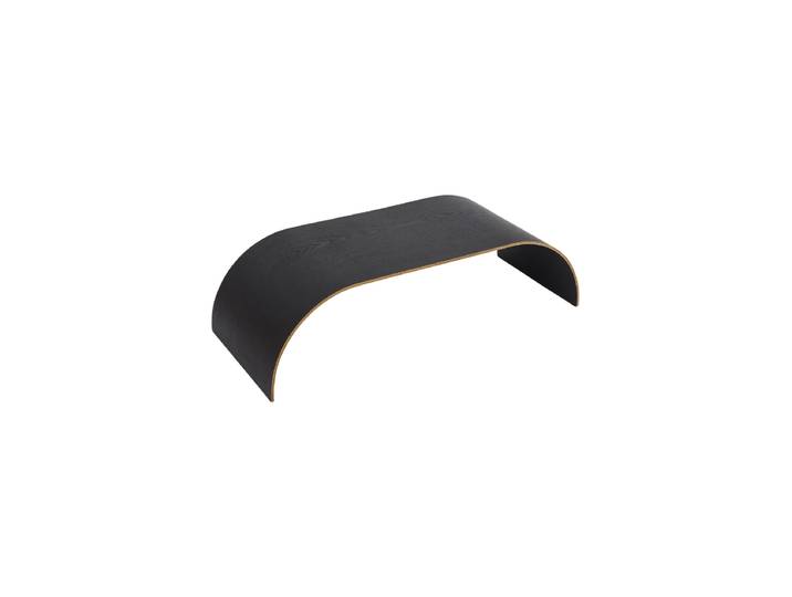 Holztablett „Curva“ für das Curva-Wandregal, Medium Eiche Schwarz AYTM