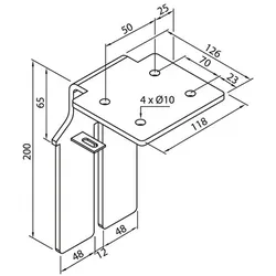 Zehnder Zubehör Bankträger ZRV322-322/1 Sonder-Lack, 949779 949779