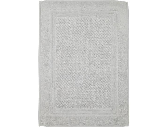 Duschmatte ROSS Unifond , grau (chromfarben), H:1mm, Baumwolle, Badematten, Duschmatte, Uni mit Bordüre, Badezimmerteppich, waschbar