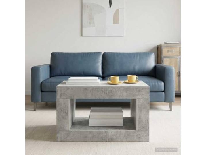 Couchtisch in Betongrau, Kompakter Stabiler Beistelltisch für Wohnzimmer Stabiles Material, einfache Montage, platzsparend, vielseitig nutzbar, modernes Design