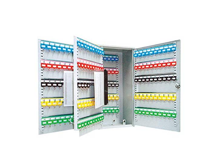 ARREGUI PL300 Schlüsselschrank Schlüsselkasten aus Stahl mit 300 verstellbaren und nummerierten Haken Schlüsselbox inkl. 300 Beschriftbare Schlüsselanhänger & Schlüsselliste 55x38x20,5 cm Grau