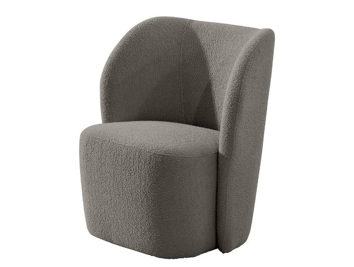 Fauteuil Nadolo Gris/Gris foncé Tissu Bouclé Nola 75 x 78 x 49cm