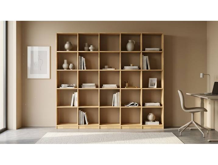 Étagère bureau avec votre menuisier en ligne Pickawood Hêtre Naturel huilé