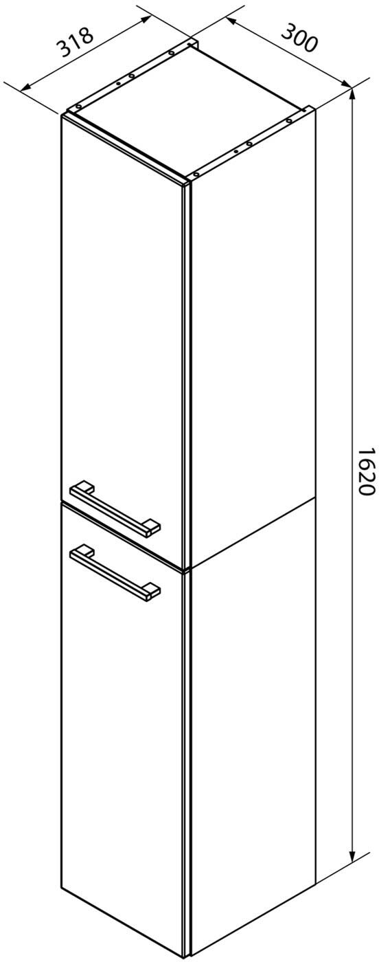 Fackelmann VERONA Hochschrank rechts 30 cm