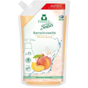 Frosch Seife Senses Sensitivseife Pfirsichblüte, Flüssigseife, Nachfüllbeutel, 500ml