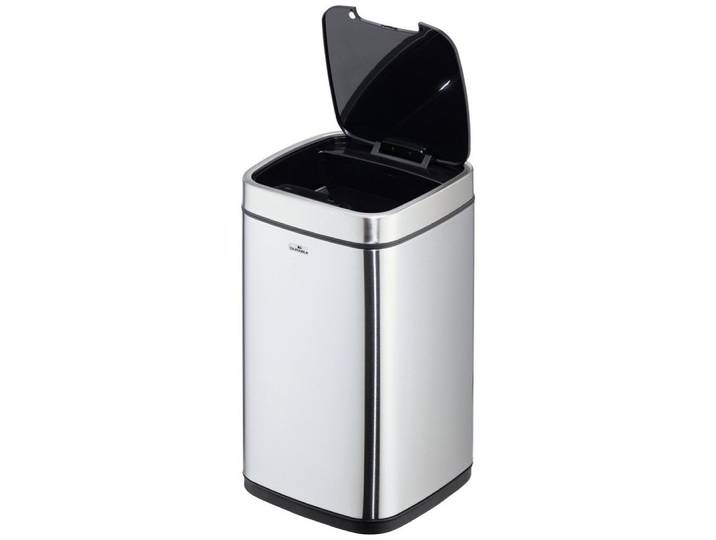 DURABLE Mülleimer Durable 342123 342123 Mülleimer 12 Edelstahl Silber One-Touch-Deckelö
