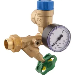 Boilersicherheitsgruppe WSG 75/10 DN15, Ø 18 mm mit Sicherheitsventil 10 bar