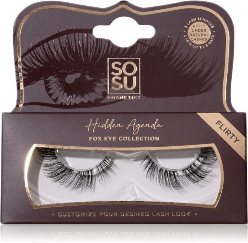 SOSU Cosmetics Hidden Agenda Fox Eye Collection faux-cils teinte Flirty 1 pcs