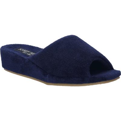 Hausschuh JOSEF SEIBEL "Marseille 01, dunkelblau", Damen, Gr. 4,5, blau (dunkelblau), Schuhe Hausschuh