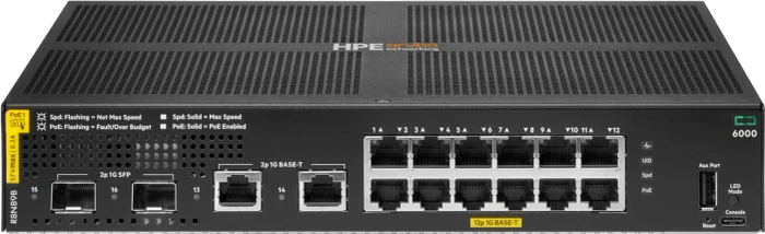 HPE Aruba Cx 6000 12x 10/100/1000 (PoE+) Switch