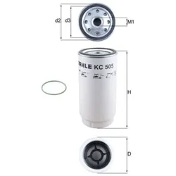 Kraftstofffilter MAHLE KC 505D