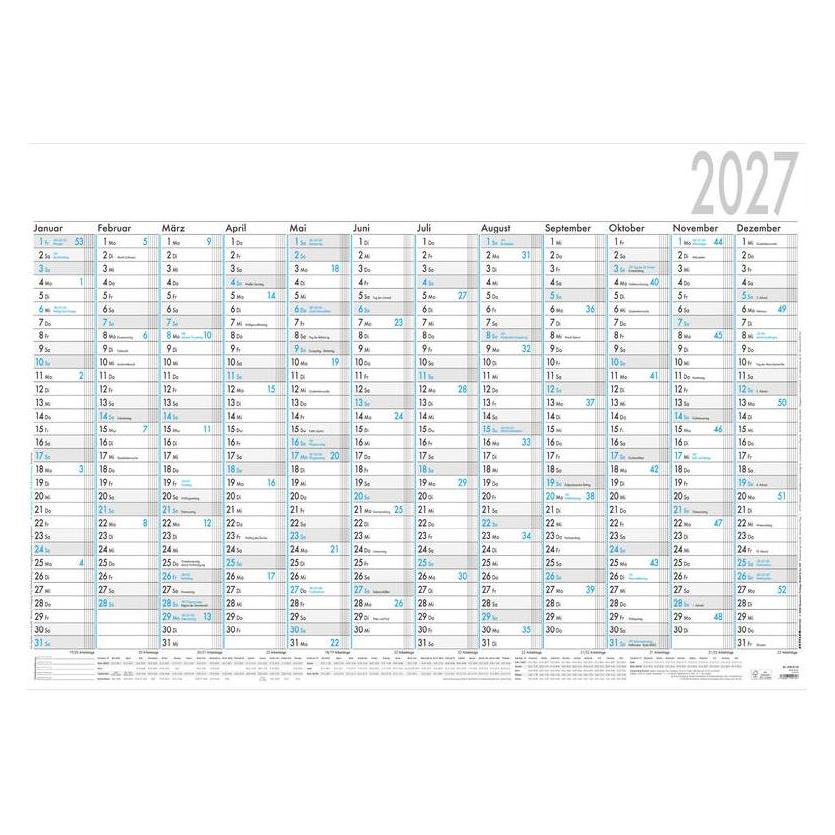 Zettler Plakatkalender 12 Mon 5 Stk. gerollt 2027 (148700)