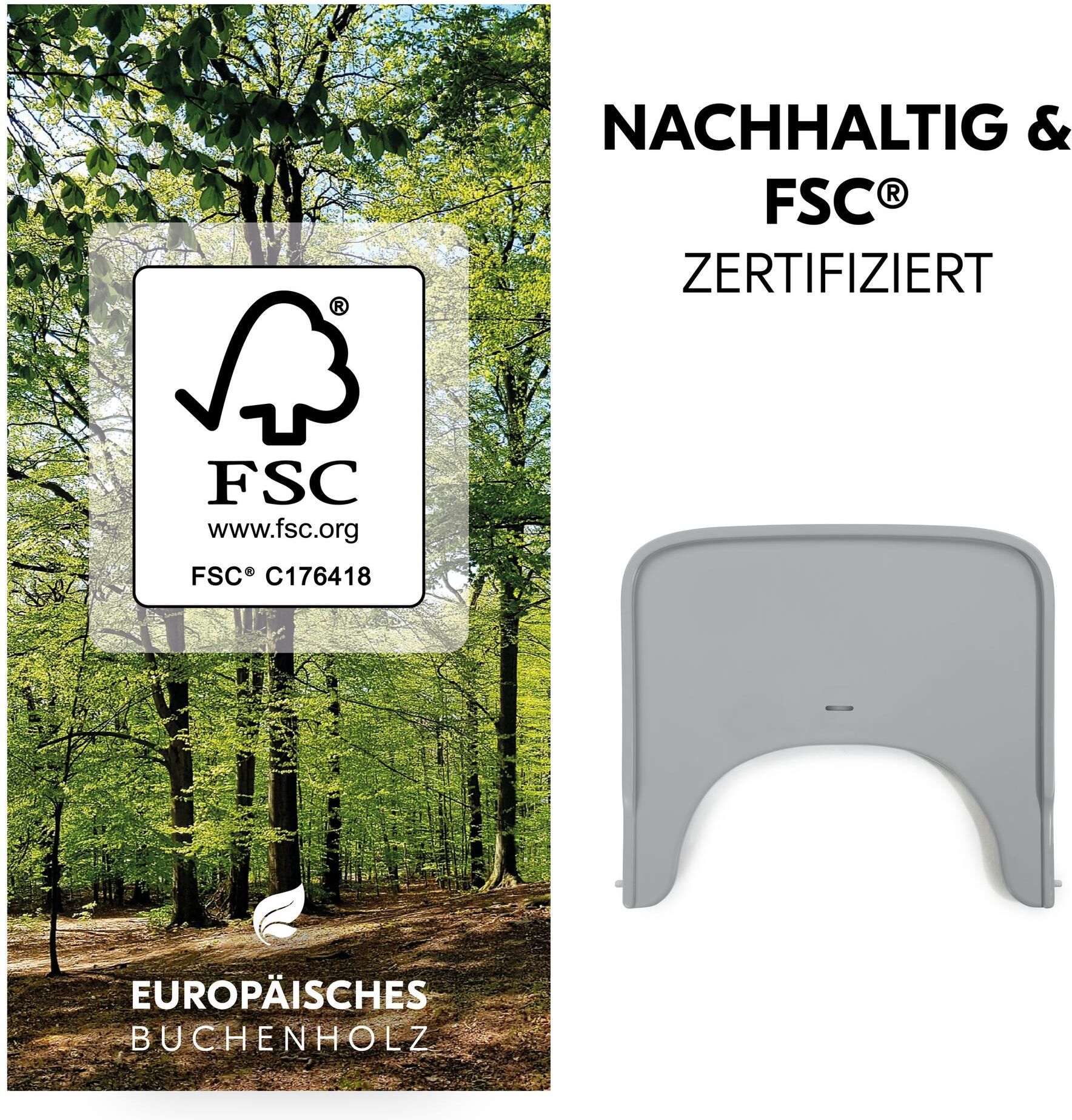 Hochstuhltablett HAUCK, Baby, grau, Tabletts Hochstuhltablett grau Einheitsgröße