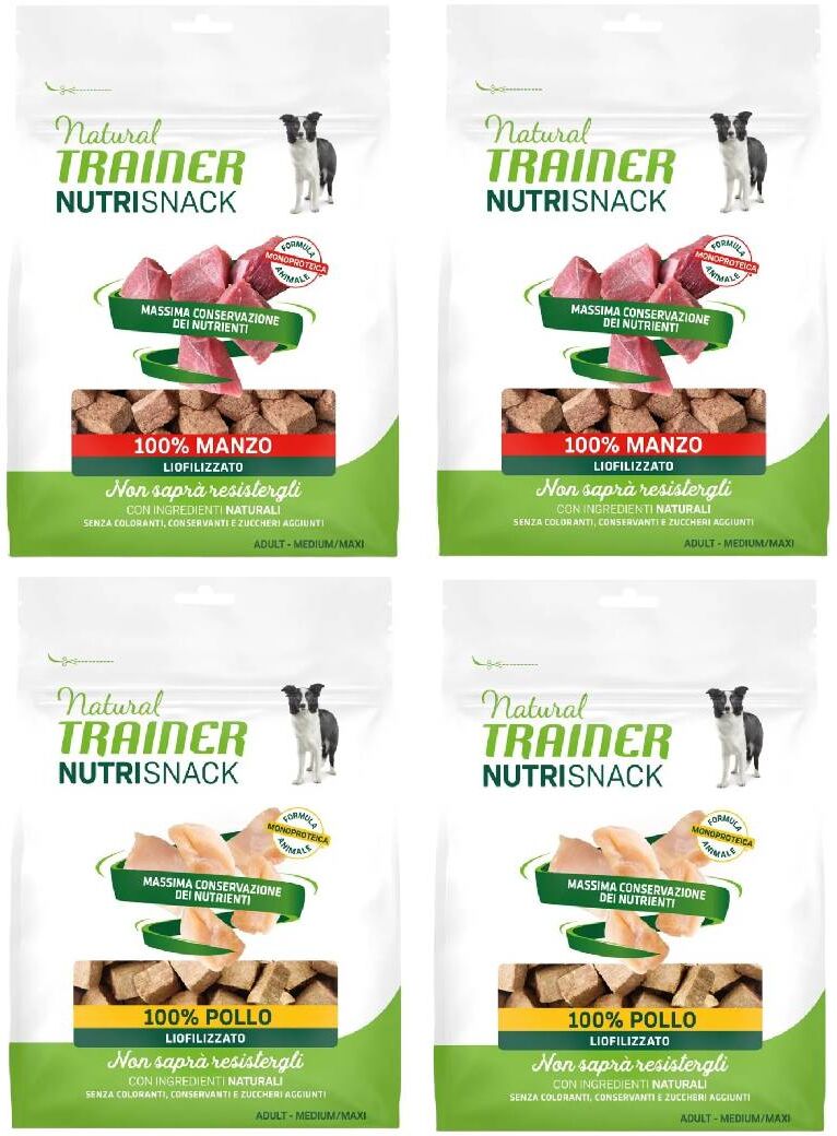 Set Prova Multigusto 4x50G Natural Trainer Dog Nutri Snack MIX MULTIGUSTO